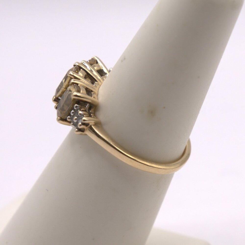 10KT GOLD YELLOW ZIRCON RING - Picture 5 of 11